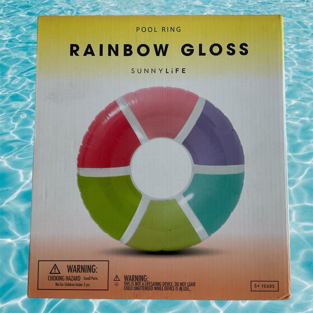NWT Sunnylife Rainbow Gloss Pool Ring